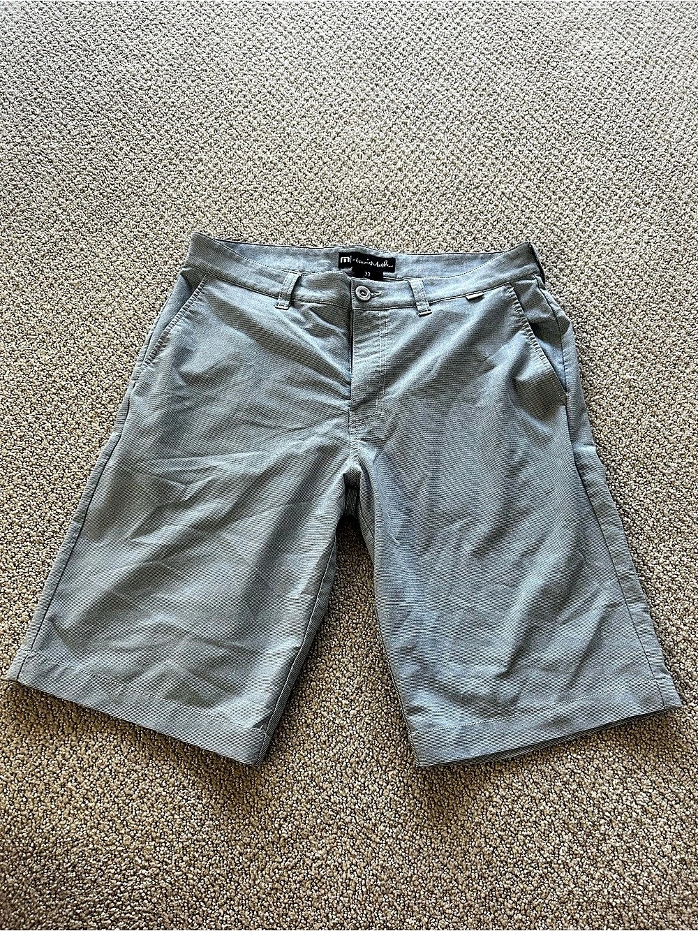 TravisMathew Beck Performance Golf Shorts Men's Striped Shorts Waist 33